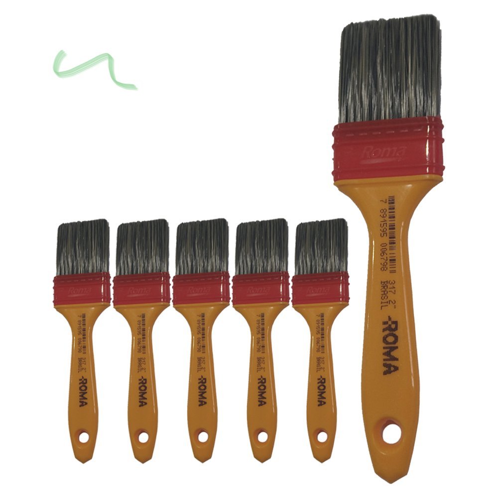 Pincel Detalhamento Automotivo Trincha Gold 317 Roma 2 Pol - 6 Unid ...