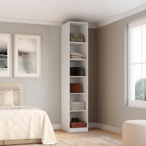 Closet Modulado sem Portas com Prateleiras/cabideiros 45cm Altezza Belmax:branco