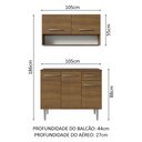 Ver imagem 4 de Armário de Cozinha Compacta 105cm Rustic Emilly Madesa 03