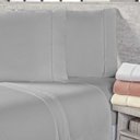 Ver imagem 1 de Jogo de Lençol King Percal 400 Fios 4 Peças - Cinza