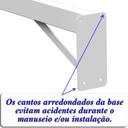 Suporte Pia Parafusar Bancada Aparador 50 Cm Branco - 3