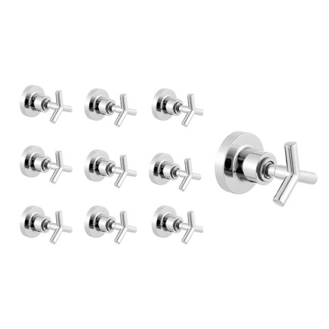 Kit 10 Acabamento para Registro Chuveiro Banheiro Trizeta Cromado Padrão Deca 1/2" - 3/4" ou 1"