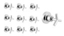 Ver imagem 1 de Kit 10 Acabamento para Registro Chuveiro Banheiro Trizeta Cromado Padrão Deca 1/2" - 3/4" ou 1"
