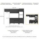 Ver imagem 4 de Armário de Cozinha Compacta 4 peças MP3690.895 Veneza Preto