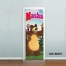Adesivo De Porta Masha E O Urso #01 - 0,70x2,10m - 1