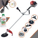 Ver imagem 1 de Roçadeira Anmax C/ Carretel + Faca 2 Pontas, 3 Pontas, 40 Dentes e 80 Dentes + Óleo Stihl