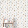 Papel de Parede Infantil Aquarela Branca Animais Fofinhos Safari Colorido Decorativo 3m - 5