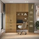 Ver imagem 1 de Guarda Roupa Modular 5 Portas Reflecta com Mesa Altezza Clean Belmax:Freijó