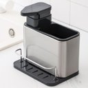 Ver imagem 3 de Organizador de Pia 3 em 1 Inox Dispenser Detergente Porta Esponja