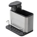 Ver imagem 1 de Organizador de Pia 3 em 1 Inox Dispenser Detergente Porta Esponja