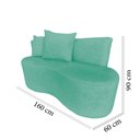Ver imagem 5 de Kit Namoradeira + Poltrona Yara Orgânica Veludo Acqua