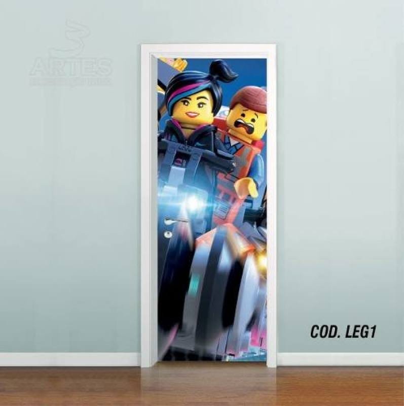 Adesivo De Porta Uma Aventura Lego #01 - 1,00x2,10m - 1