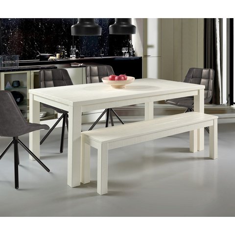 Mesa Rústica de Jantar 10 Lugares 220cm x 110cm - Branco