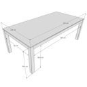 Ver imagem 3 de Mesa Rústica de Jantar 10 Lugares 220cm x 110cm - Branco