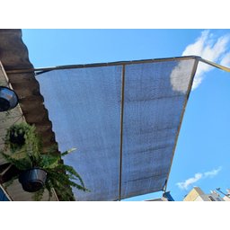 Tela Lona Toldo Shade 80% Preto 4m X 6m Bainha e Ilhós - 5