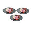 Ver imagem 3 de Kit 3 Pratos Raso Redondo Pedra Sabão Sobremesa e Bolos 26cm