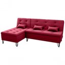 Ver imagem 1 de Sofá Cama com Chaise 3 Lugares 2,00 Mts Nice Matrix Vinho