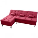 Ver imagem 4 de Sofá Cama com Chaise 3 Lugares 2,00 Mts Nice Matrix Vinho