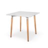 Mesa Jantar Eiffel 80x80 Base Madeira - Branca - 1