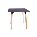 Ver imagem 1 de Mesa Jantar Eiffel 80x80 Base Madeira - Preta