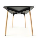 Ver imagem 4 de Mesa Jantar Eiffel 80x80 Base Madeira - Preta