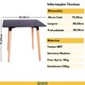 Mesa Jantar Eiffel 80x80 Base Madeira - Preta - 3