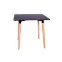 Ver imagem 1 de Mesa Jantar Eiffel 80x80 Base Madeira - Preta