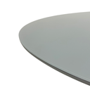 Ver imagem 5 de Mesa de Jantar Cone Balonê Redonda 120 Cm Tampo Laca Cinza + Vidro Base Cinza