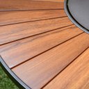 Ver imagem 2 de Mesa de Jantar Zurick Pétalas Madeira Centro Giratório Alumínio - 1,30m