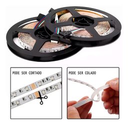 Fita Luz Led Adesiva Rgb Bluetooth Usb Colorida 5m com App Ritmo Musical Kapbom Fita Led Bluetooth R - 2