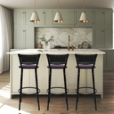 Ver imagem 6 de Kit 3 Banquetas para Bancada Banco Alto Junco Preto Balcão Cozinha Gourmet Bar Área de Lazer Piscina