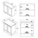 Ver imagem 3 de Armário de Cozinha Completo Ditália Denver 4 Pcs Rv/br D7