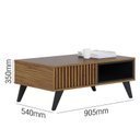 Ver imagem 5 de Mesa de Centro Jeri Ripada Noce Milano/Preto - PR Móveis