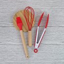 Ver imagem 7 de Jogo de Cozinha 12 Peças Silicone Fouet Concha Pegador Colher Escumadeira Espatula Talheres Utensili