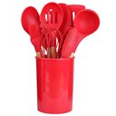 Ver imagem 3 de Jogo de Cozinha 12 Peças Silicone Fouet Concha Pegador Colher Escumadeira Espatula Talheres Utensili