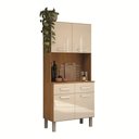 Ver imagem 5 de Kit Cozinha Armário Serena 4 Portas 2 Gavetas - Cinamomo Off White - Madetec
