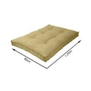 Ver imagem 5 de Almofada Futon Alto Linho Twist 120x80 Gigante Qualidade Caqui