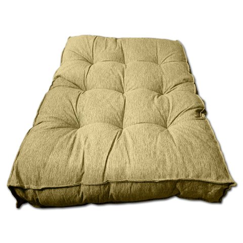 Almofada Futon Alto Linho Twist 120x80 Gigante Qualidade Caqui