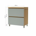 Ver imagem 2 de Balcão Modular 1 Porta Basculante 1 Gaveta Nesher Rainha 80cm 100 Mdf