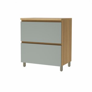 Balcão Modular 1 Porta Basculante 1 Gaveta Nesher Rainha 80cm 100 Mdf