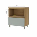 Ver imagem 3 de Balcão Modular 1 Porta Basculante 1 Gaveta Nesher Rainha 80cm 100 Mdf