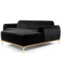 Ver imagem 1 de Sofá 3 Lugares com Chaise Base de Madeira Euro 230 Cm Preto