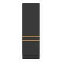 Ver imagem 5 de Paneleiro 2 Portas 62cm com Rodapé Veneza Multimóveis V2121 Preto/dourado