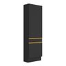 Paneleiro 2 Portas 62cm com Rodapé Veneza Multimóveis V2121 Preto/dourado - 2