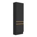 Ver imagem 1 de Paneleiro 2 Portas 62cm com Rodapé Veneza Multimóveis V2121 Preto/dourado