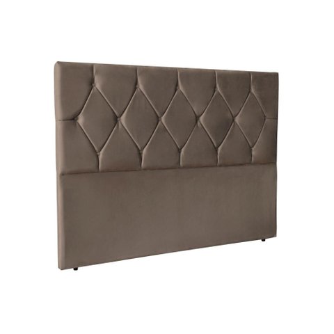 Cabeceira Cama Box Casal 140 cm Julia -Marrom Suede