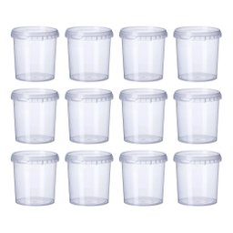 Pote Plástico Redondo com Lacre 500ml - 12 Unidades - 1