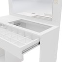 Ver imagem 4 de Penteadeira Bahia 4 Lâmpadas Led 2 Gavetas e Tampo de Vidro 190184 Politorno Branco