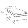 Cama Box Conjugada Solteiro Umaflex New Florença com Molas Ensacadas 55x88x188cm - 5