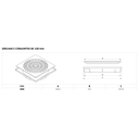 Ver imagem 2 de Conjunto De Grelha E Porta Grelha 150mm Quadrada Cromada